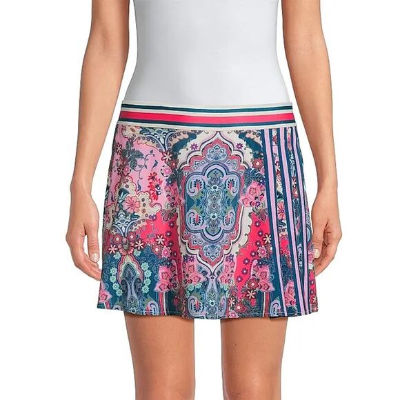 NWT Johnny Was Women's Melody Bee Active Paisley Tennis Skirt Size XL - Picture 1 of 6
